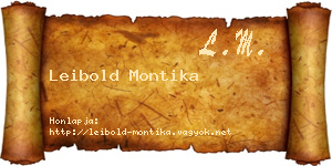 Leibold Montika névjegykártya
